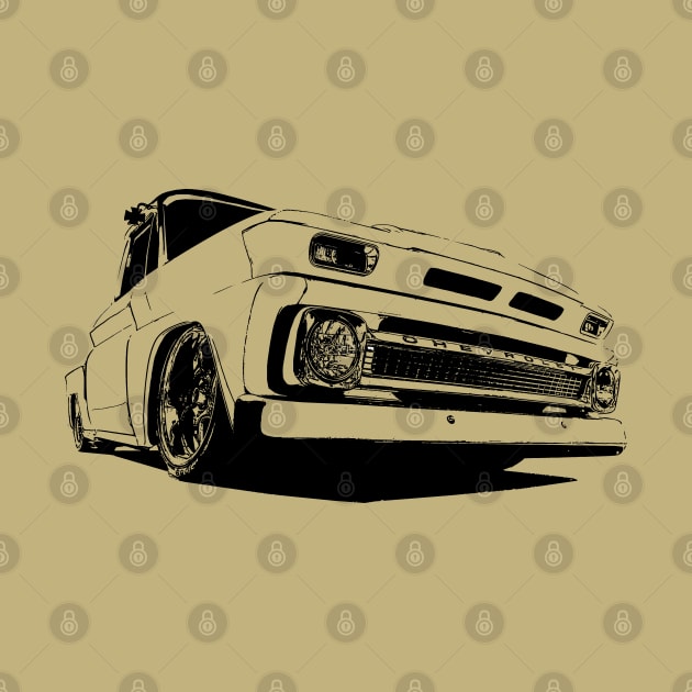 1965 Chevy C-10 Pickup - stylized monochrome by mal_photography