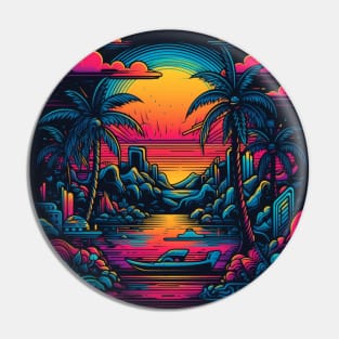 Sunset Paradise - Romantic Summer Holiday Pin