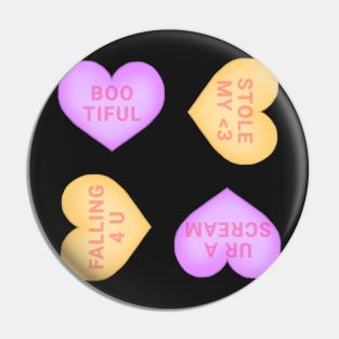 Halloween Conversation Hearts Sticker Pack Pin