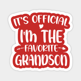 It's Official I'm The Favorite Grandson is a design for a boys Funny . Magnet