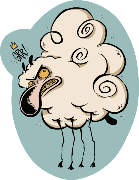 Angry Sheep Kids T-Shirt by westinchurch