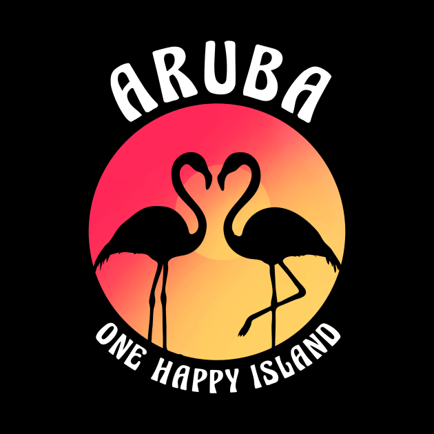 Aruba One Happy Island Aruba Island Flamingo by ButterflyX