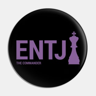 ENTJ The Commander MBTI types 3C Myers Briggs personality gift with icon Pin