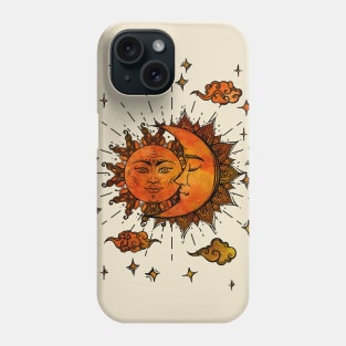 Vintage Sunset Sun and moon Phone Case