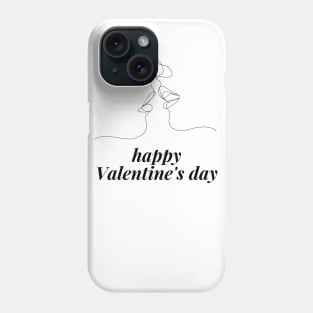 Happy Valentines Day Kiss Art Phone Case