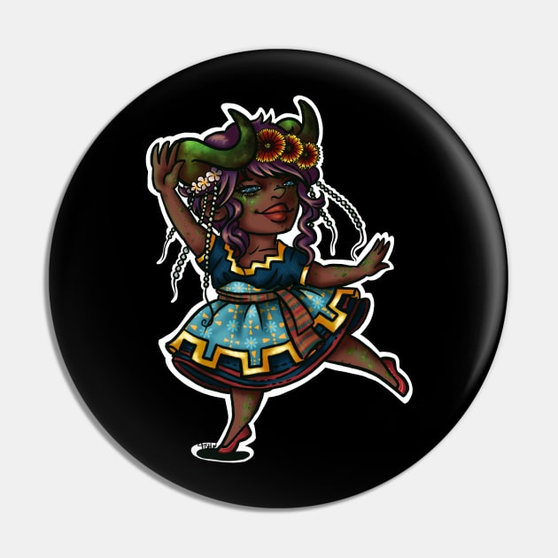 Dancing Demon Pin by Labrattish