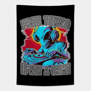 Tekno DJ Alien Rave Vinyl Tapestry