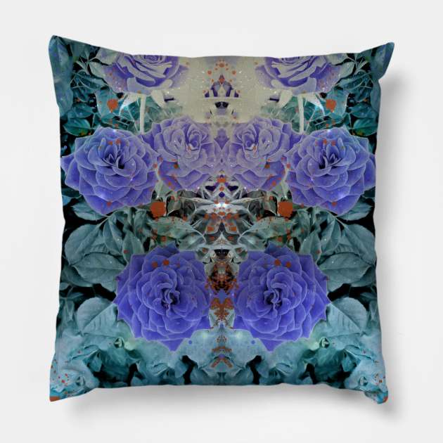 Vintage Rose Pattern Pillow by infloence