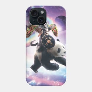 Lazer Warrior Space Cat Riding Panda With Taco Phone Case