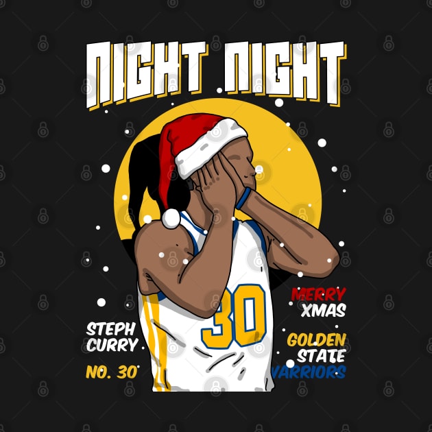 Steph Curry Christmas Night by Luna Illustration