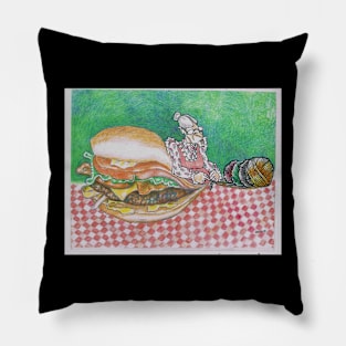 Grandma's Knitted Burger Pillow