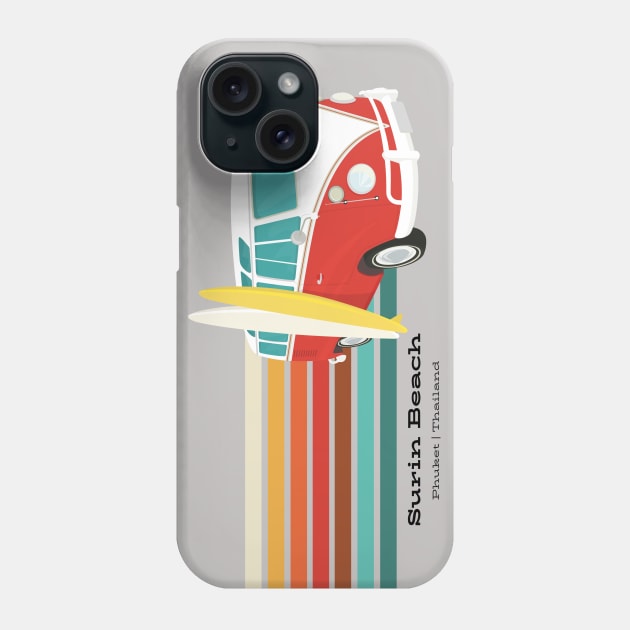 Go to Surin Beach, Phuket, Thailand for Surfing T-Shirt Phone Case by Contentarama