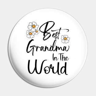 Best Grandma In The World Mother's Day Pin