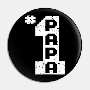 #1 Papa Number One Papa Dad Father Grandpa Father's Day Gift Pin