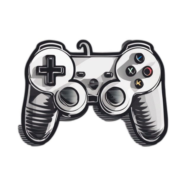 Sleek Gaming Controller Graphic Tee Design No. 545 by cornelliusy