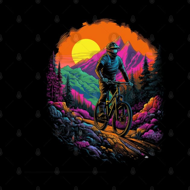 mountain biker by Sanzida Design