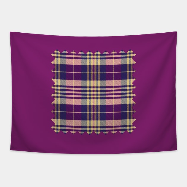 Purple, Gold and Blue Tartan Tapestry by sifis