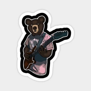 Bear Playing Guitar Magnet