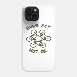 Burn Fat Not Oil Recycle Code Parody Green Graphic Phone Case