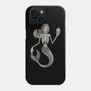 Mermaid skull fantasy surreal art. Phone Case