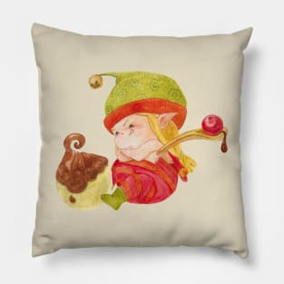 Elfs Factory. Little elf pastry chef Pillow