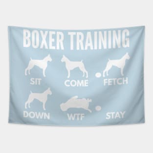 Boxer Training Boxer Dog Tricks Tapestry