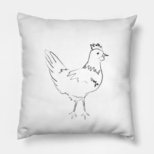 Chicken Ink Pillow