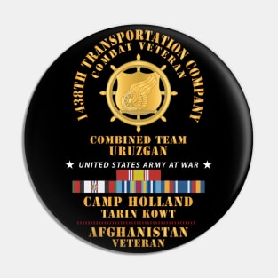 1438th Trans Company - Camp Holland Afghanistan Vet w AFGHAN SVC X 300 Pin