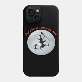 Witch and Black Cat Dancing by the light of the Moon Tee shirt Phone Case