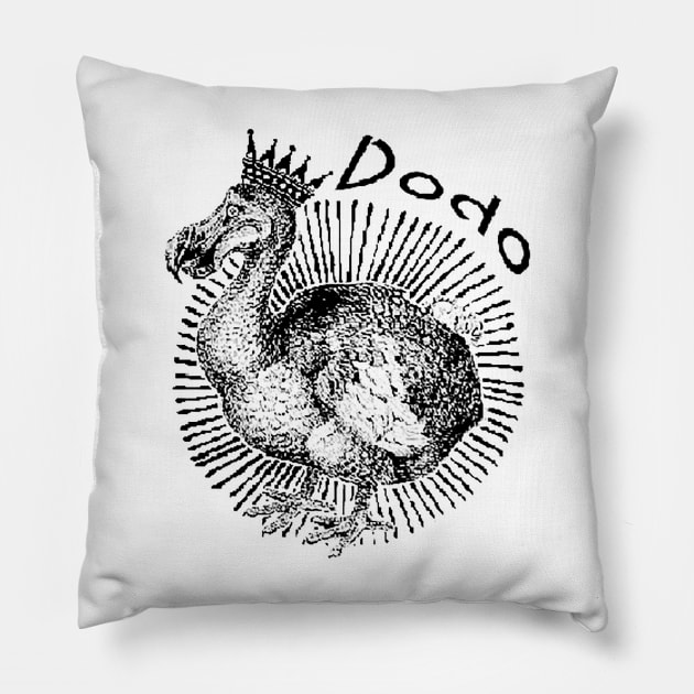 DODO king bird clone of animal nature Pillow by Marccelus