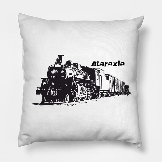 Ataraxia Train Pillow by Haidaouiy