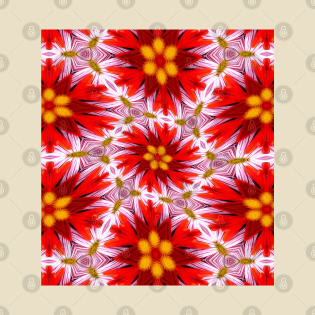 Red Floral Pattern by PatternFlower