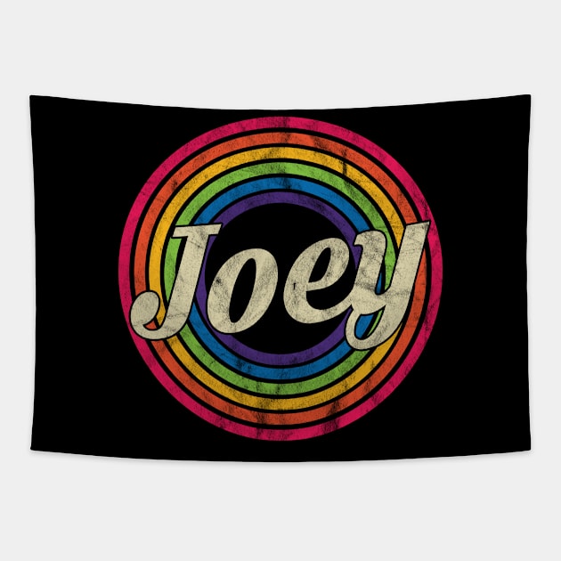 Joey - Retro Rainbow Faded-Style Tapestry by MaydenArt