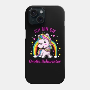 Mädchen Einhorn Große Schwester Kinder Phone Case