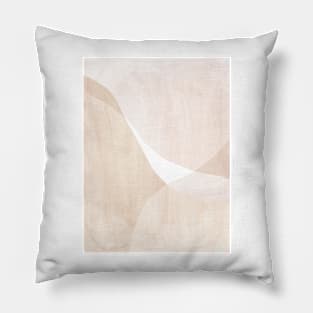 Neutral pastel tone abstract shapes Pillow