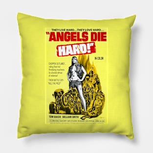 Classic Motorcycle Gang Movie Poster - Angels-Die-Hard Pillow