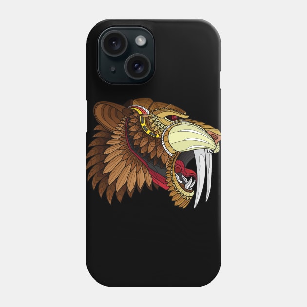 saber toothed tiger / cat Phone Case by Imutobi