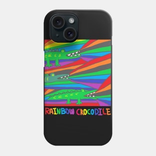 rainbow crocodile Phone Case