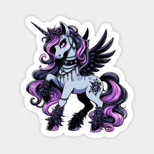 Gothic Unicorn Kawaii Magnet