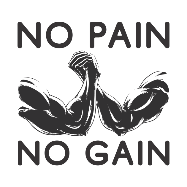 No pain no gain - Crazy gains - Nothing beats the feeling of power that weightlifting, powerlifting and strength training it gives us! A beautiful vintage design representing body positivity! by Crazy Collective