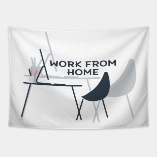 Minimalist Work From Home Graphic Design Tapestry