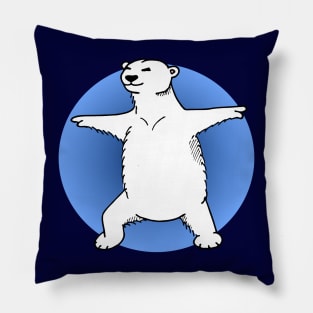 Polar Bear Yoga Pose Pillow