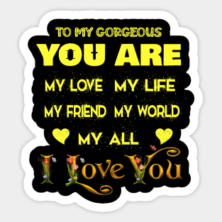 You Are My Prayer That Has Come True' Sticker