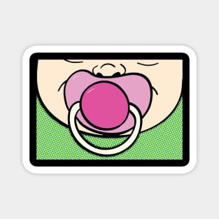 Baby girl with pacifier Magnet