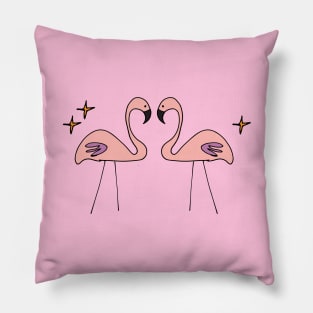 Atomic Flamingos Pillow