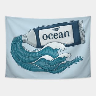 Ocean Paint Tube Tapestry