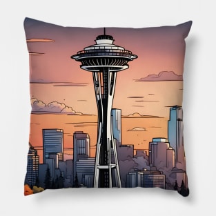 Washington space needle Pillow