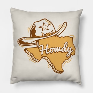 Retro Texas Howdy // Vintage Howdy Y'all Pillow