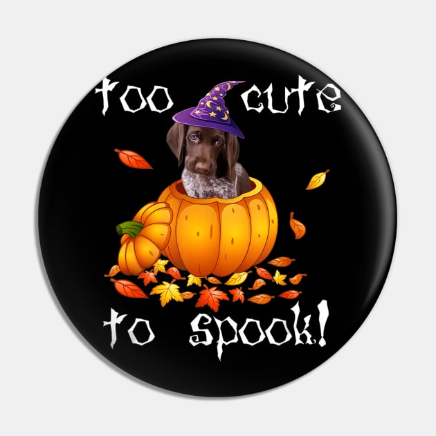 german shorthair pointer Too Cute To Spook Halloween Dog Pin by adrinalanmaji