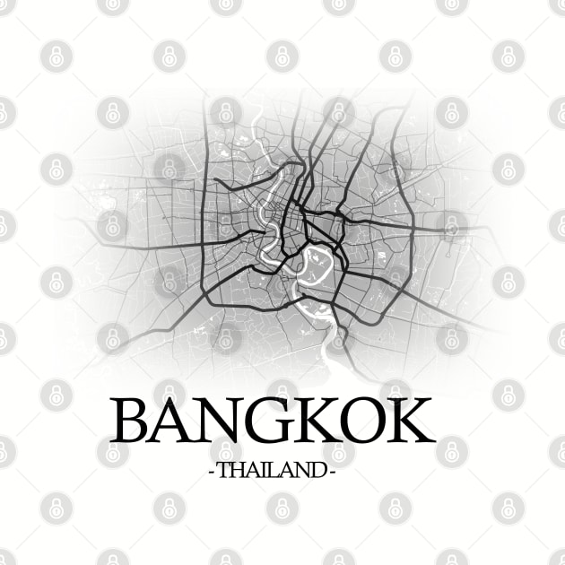 Bangkok City Map - Thailand Cartography by SPAZE